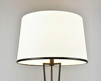 Floor Lamp with White Fabric Shade