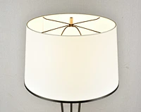 Floor Lamp with White Fabric Shade