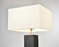 Textured Iron Square Table Lamp