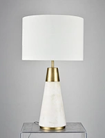 Solid Alabaster Tapered Table Lamp