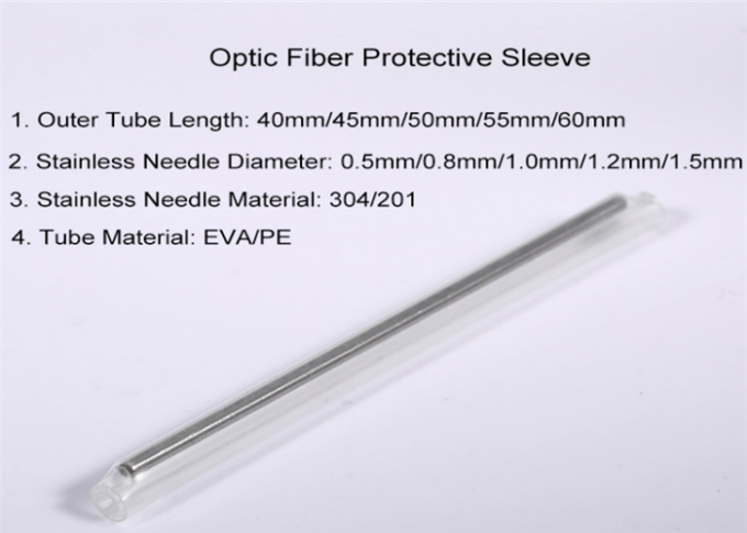 Splice Protector Fusion Fiber Optic Heat Shrink Sleeve Single Fiber Core Transparent