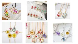 Dried flower jewelry