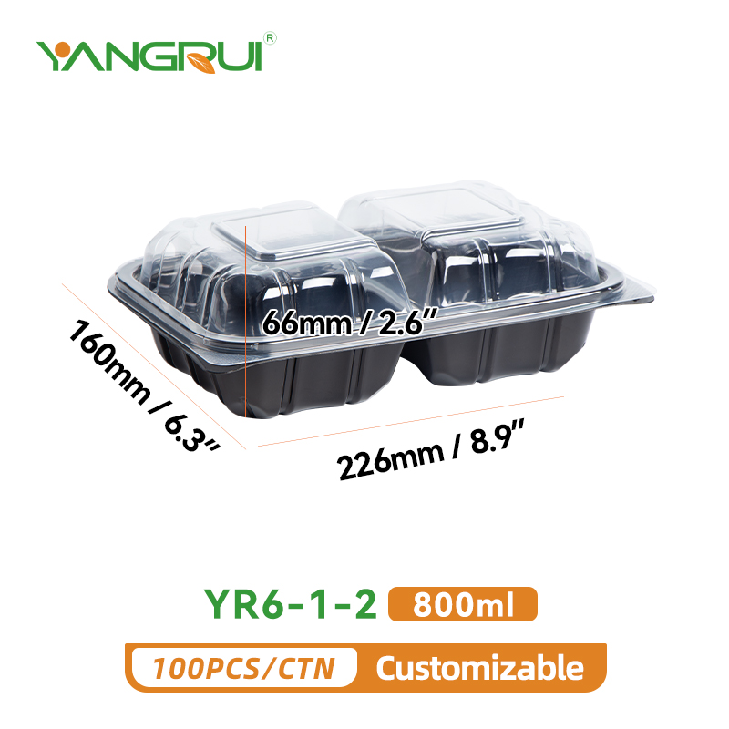 2 compartment to go containers