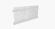 4 foot high white vinyl fence