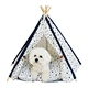 High Quality Pet Tent House Cat Bed Portable Teepee With Cushion  Canvas Fold Away Cat Tent