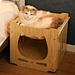 cat bed wood house