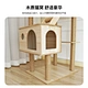 Interactive Toys Gray Wood Fashion Custom Design Cat Climbing Frame Deluxe Cat Tree House Scratcher