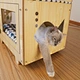 Wood Soft Modern Portable Elevated Square Cat  dog Bed Frame Hammock