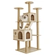 Interactive Toys Gray Wood Fashion Custom Design Cat Climbing Frame Deluxe Cat Tree House Scratcher