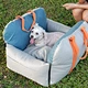 Pu leather luxury dog car seat large dog anti slip resistant  scratch waterproof dog car booster seat custom accept