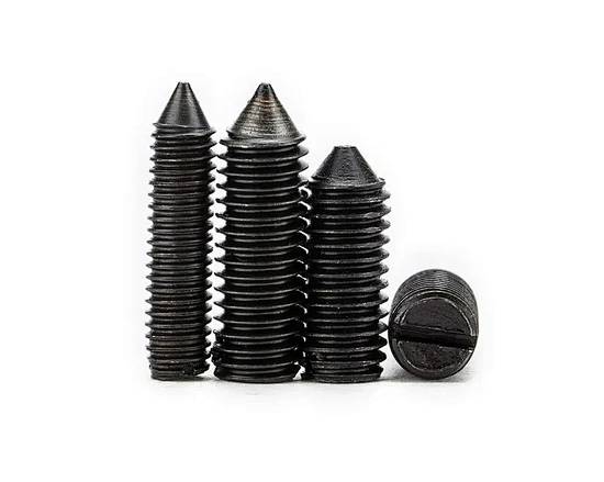 Slotted head cone point grub Set Screws