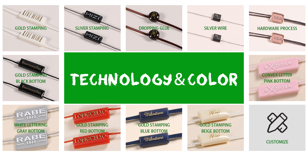 garment seal tag plastic string