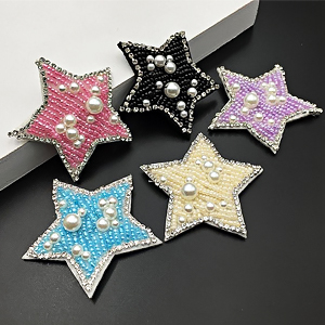 colorful beaded patches