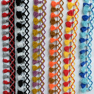 colorful tassel fringe trim
