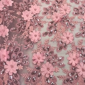 3d flower lace fabric by the yard