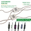 embossed metal hang tag string
