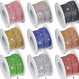 colorful rhinestone chain