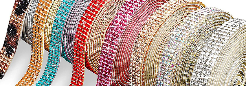 new design glass rhinestone trim