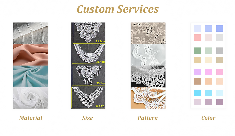 Customization Services for Embroidery Lace Collars