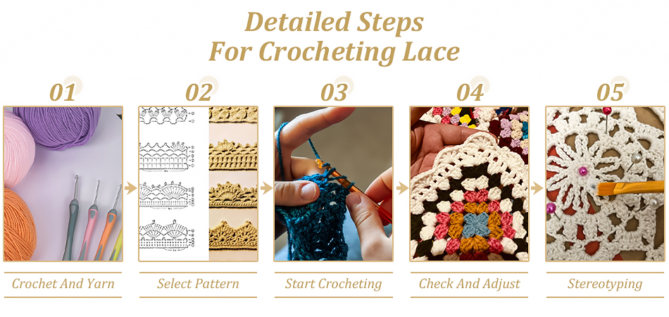 Detailed Steps to Crochet Lace
