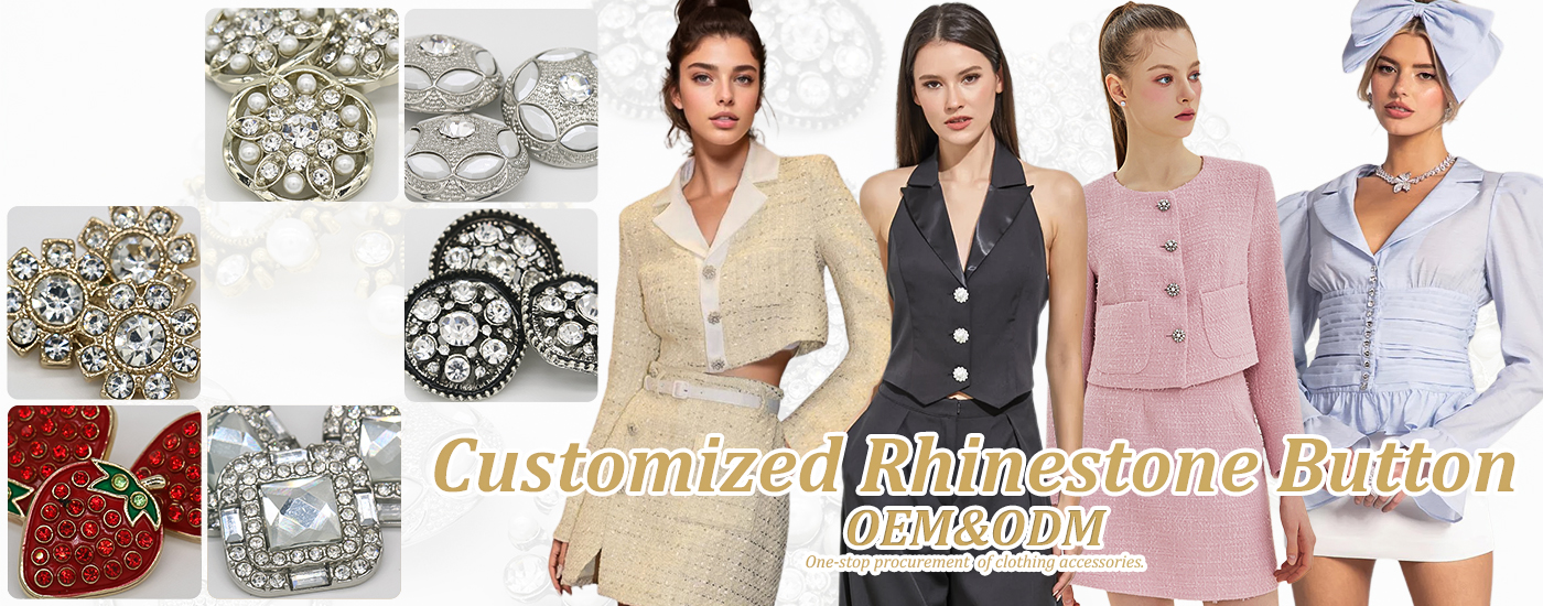custom rhinestone button