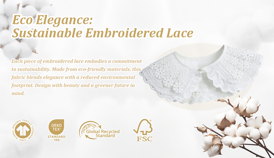 Sustainable Embroidered Lace