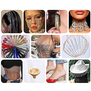 rhinestone chain trim for sale