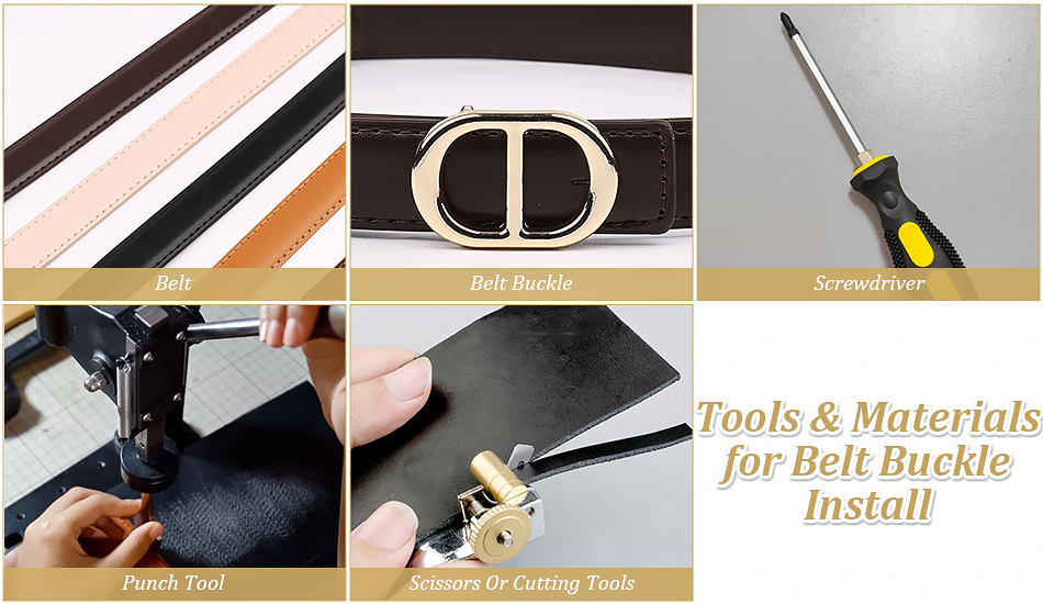 tools & materials for belt buckle install
