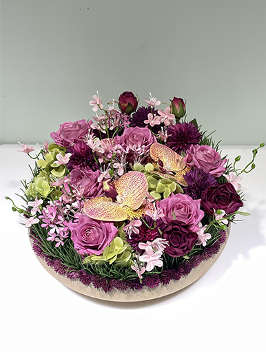 Artificial Flower Arrangement in Terracotta Pot （W=35cm)