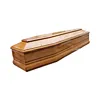 JS-E008 European Style High Quality Wooden Coffin Adult Casket Wholesale Funeral Supplies