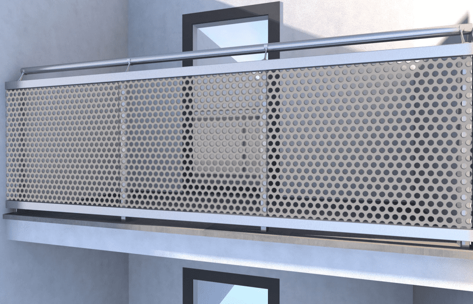 aluminum perforated metal fence for apartment balcony