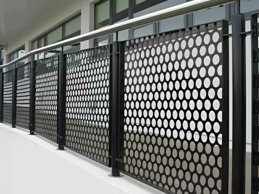 perforated aluminum fence
