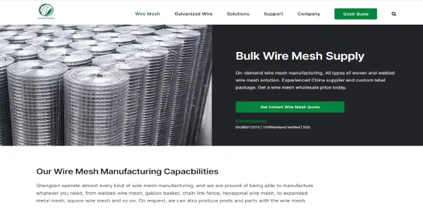 shengsenwiremesh website