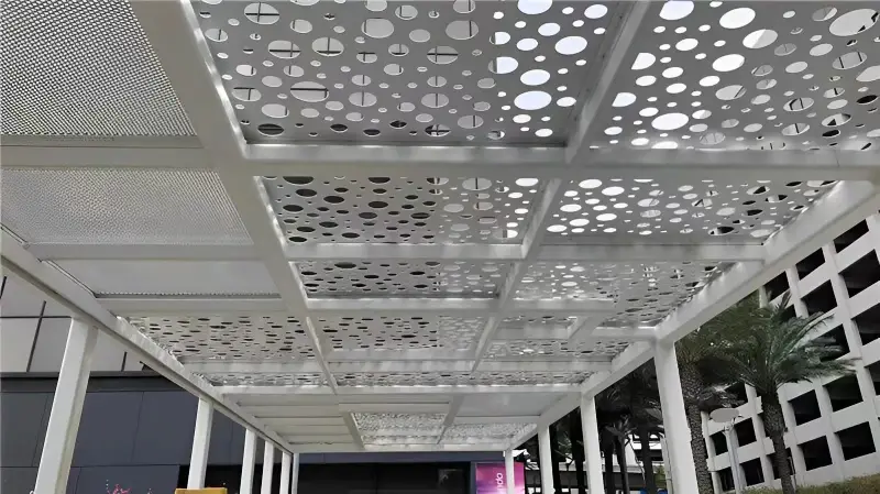 perforated aluminium panels facade