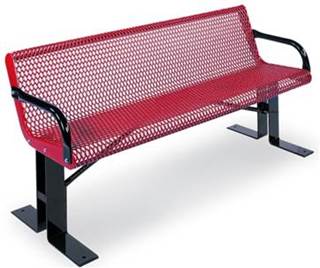 expanded metal bench
