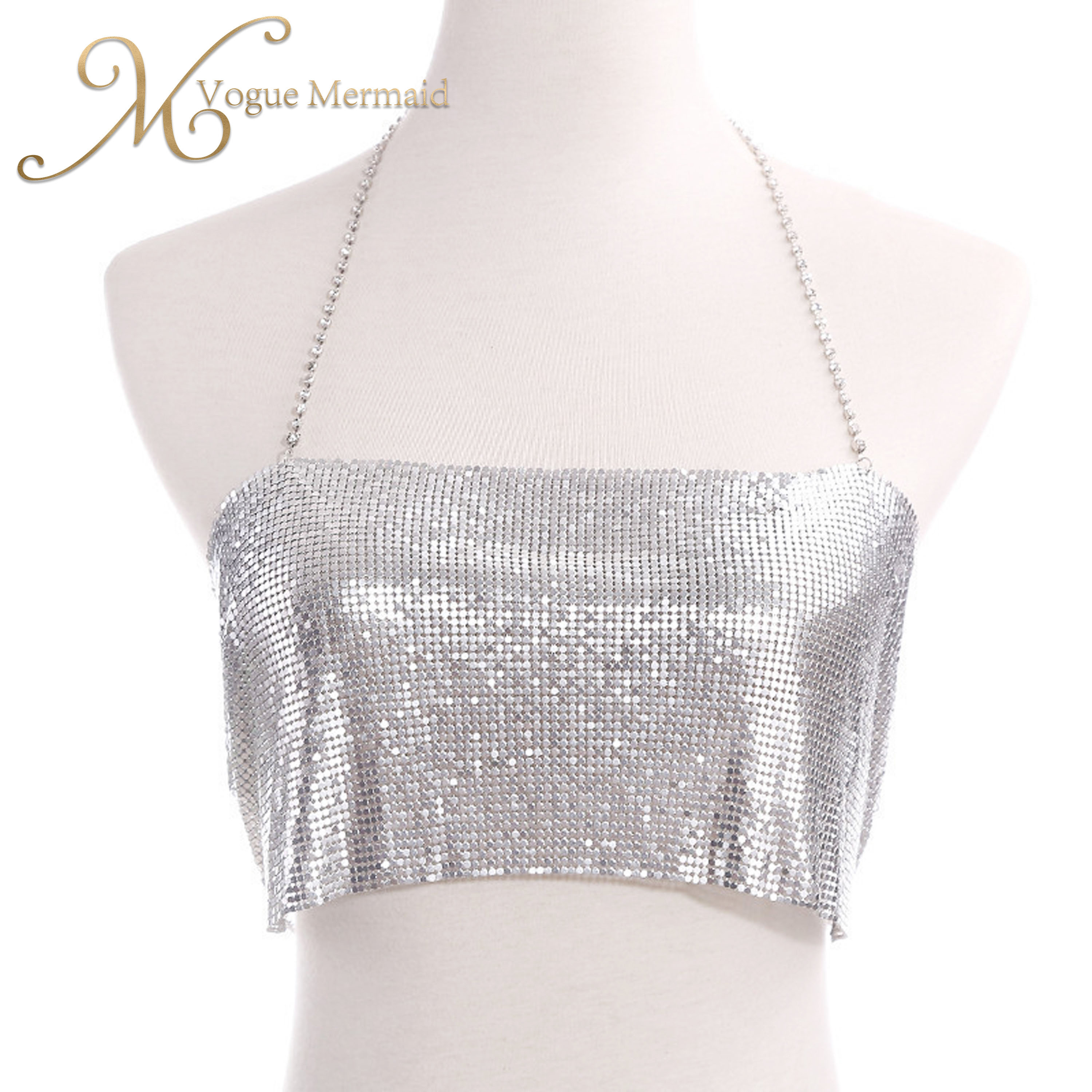 silver womens metallic top