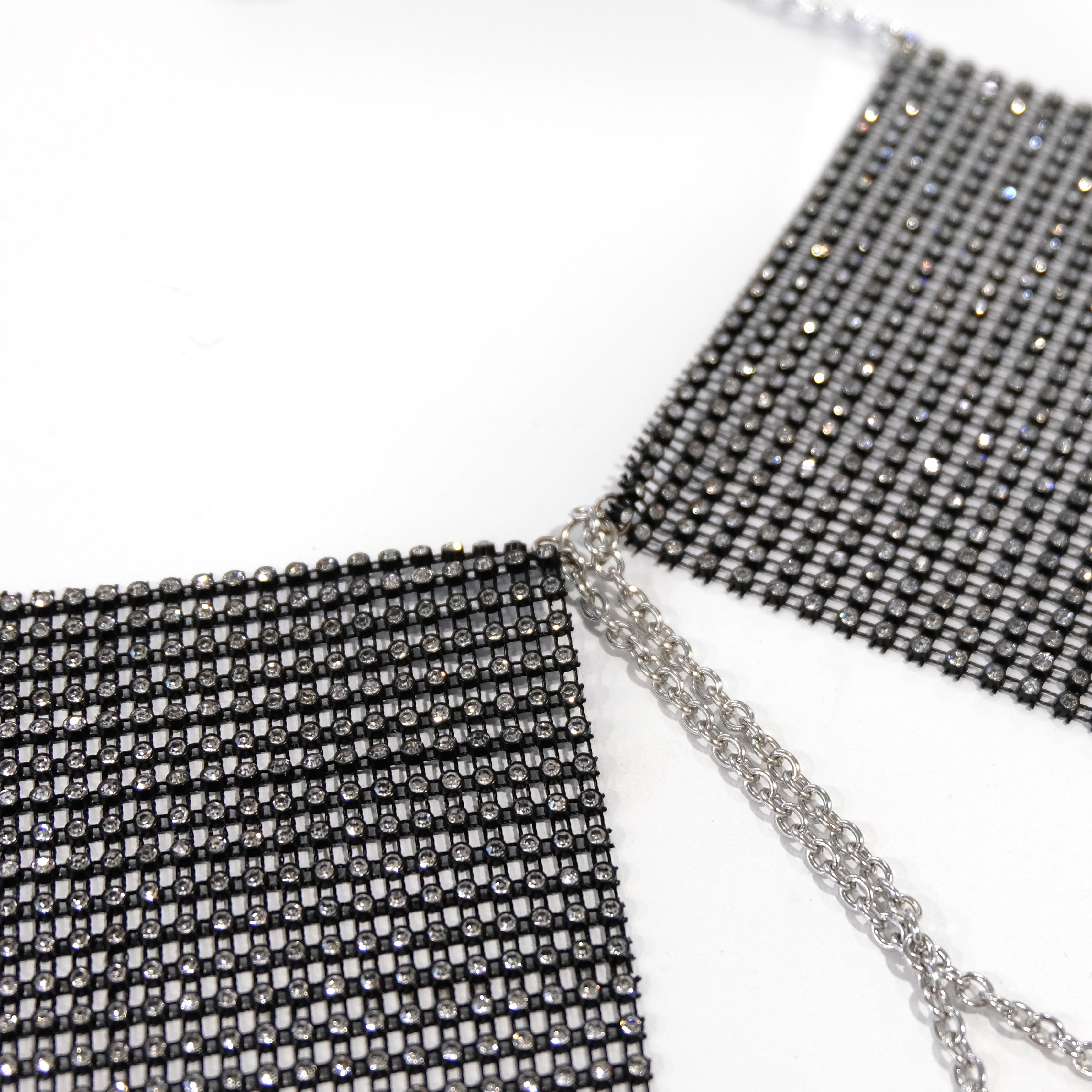 chain rhinestone bra top