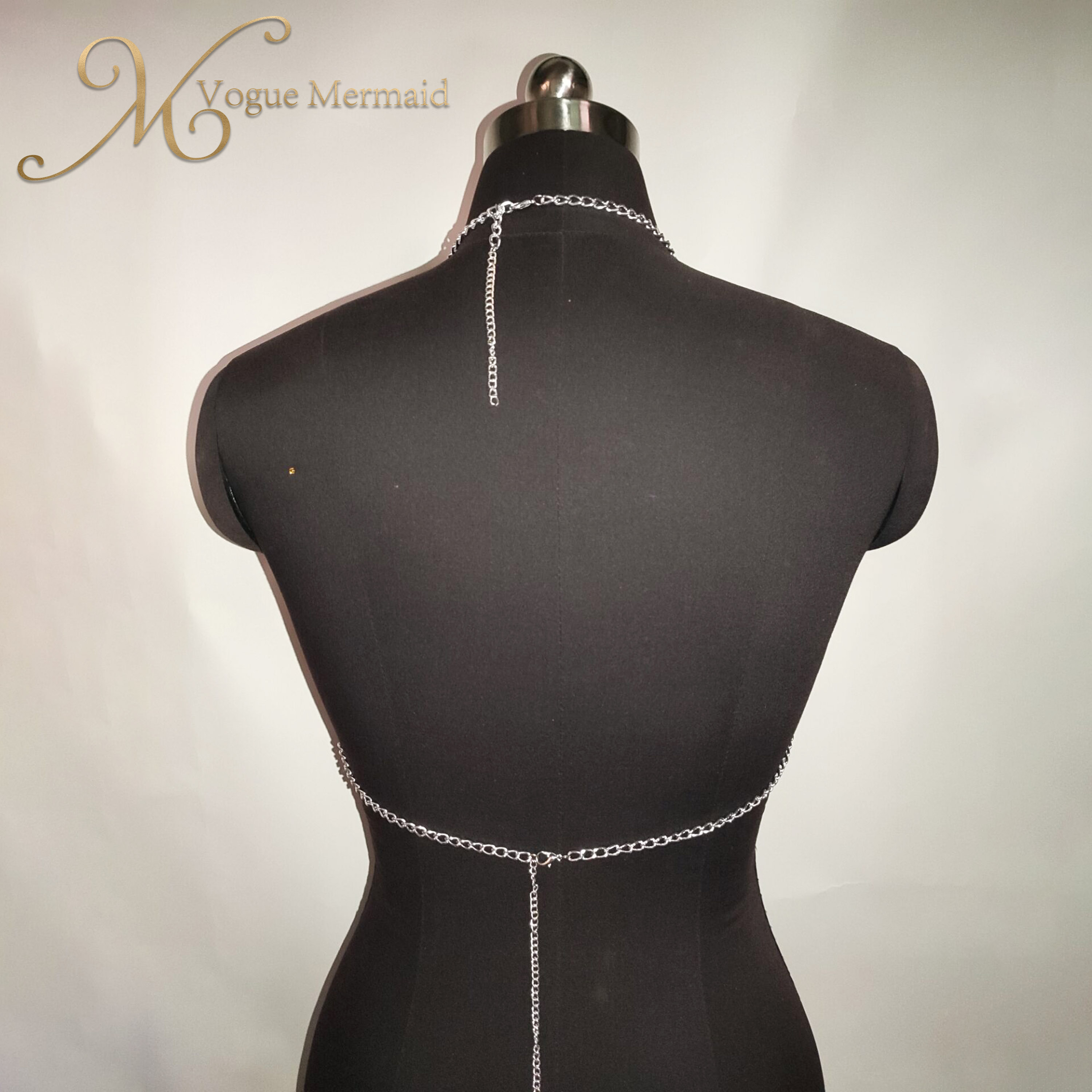 backless rhinestone bra top