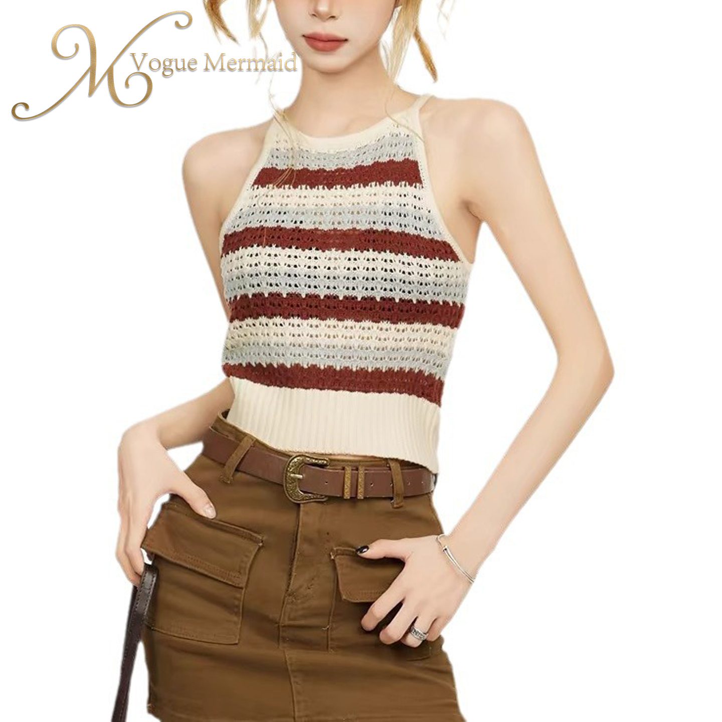 fashion crochet halter top