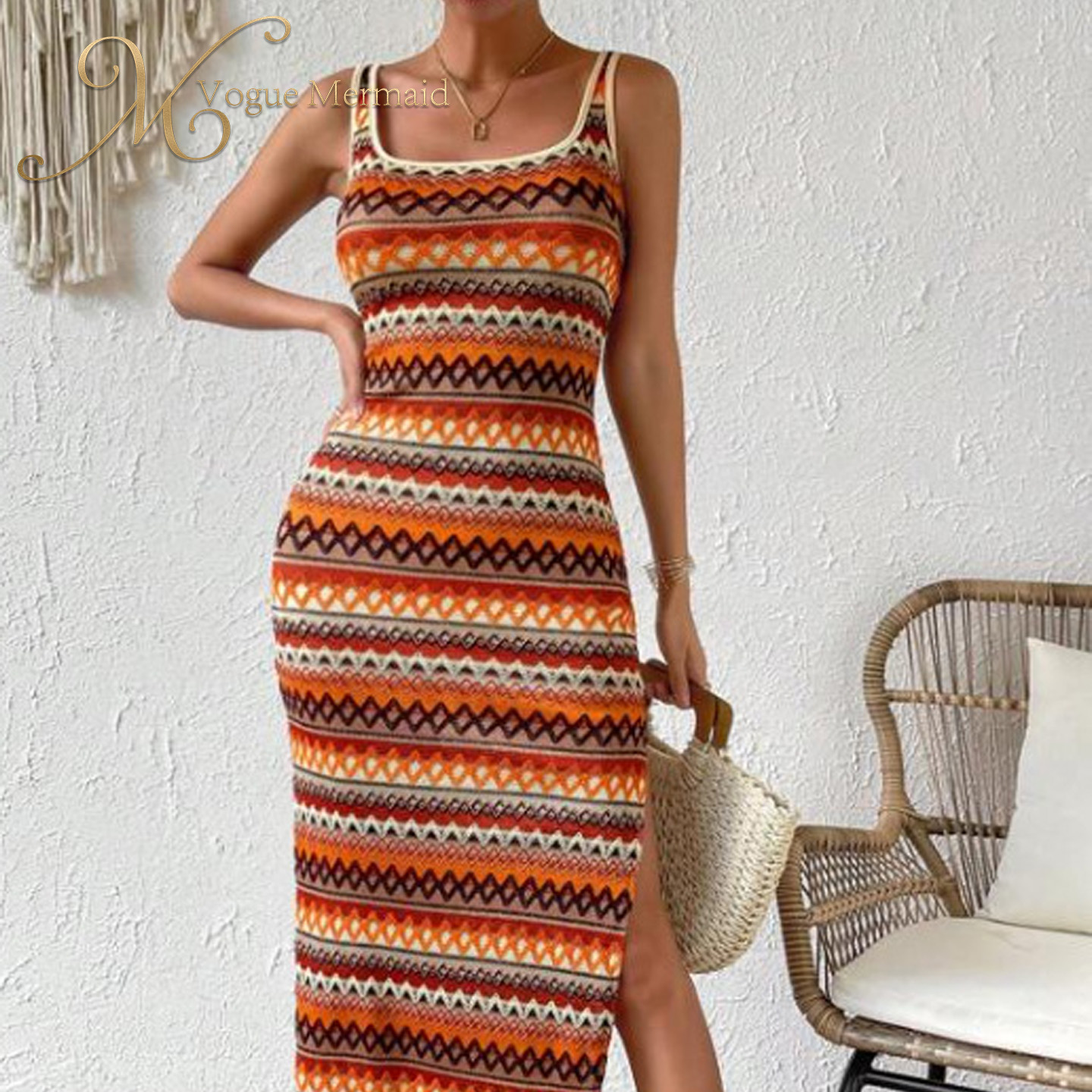 sleeveless crochet summer dress