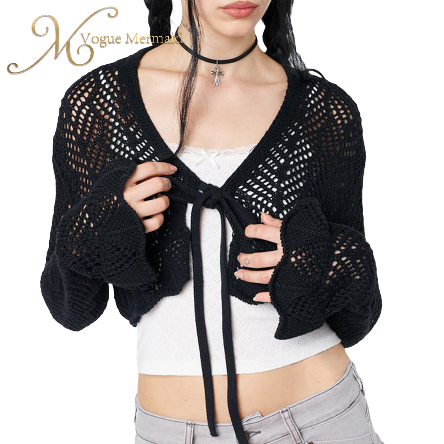 soft long sleeve crochet top