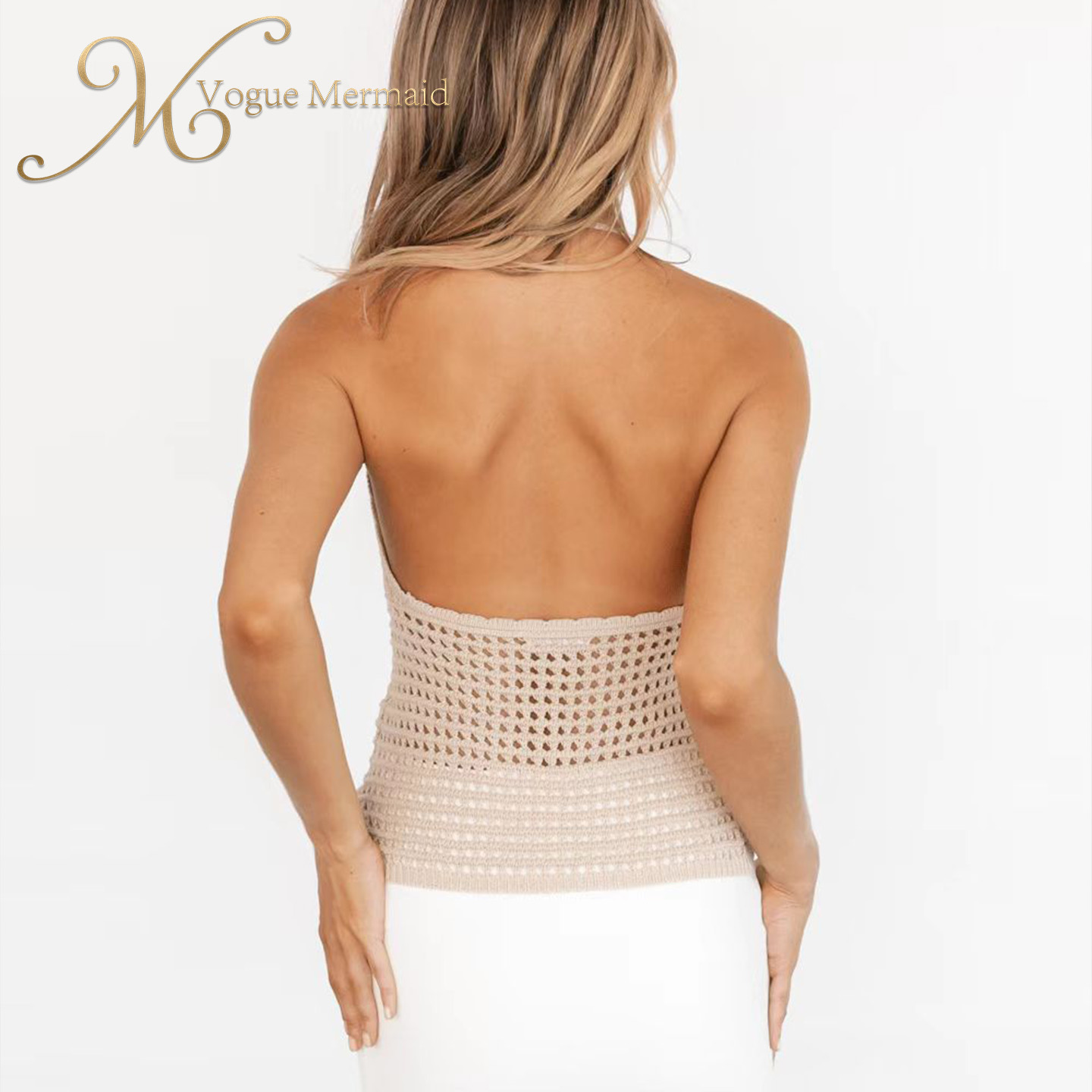 backless crochet halter top