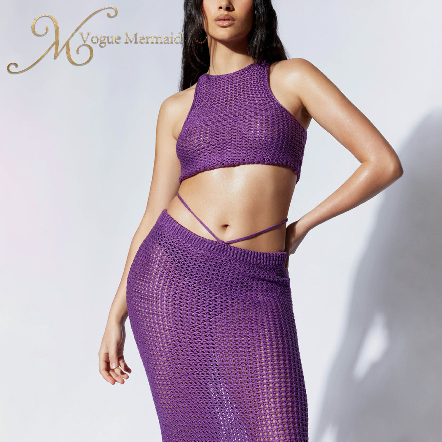 fashion 2 piece crochet set