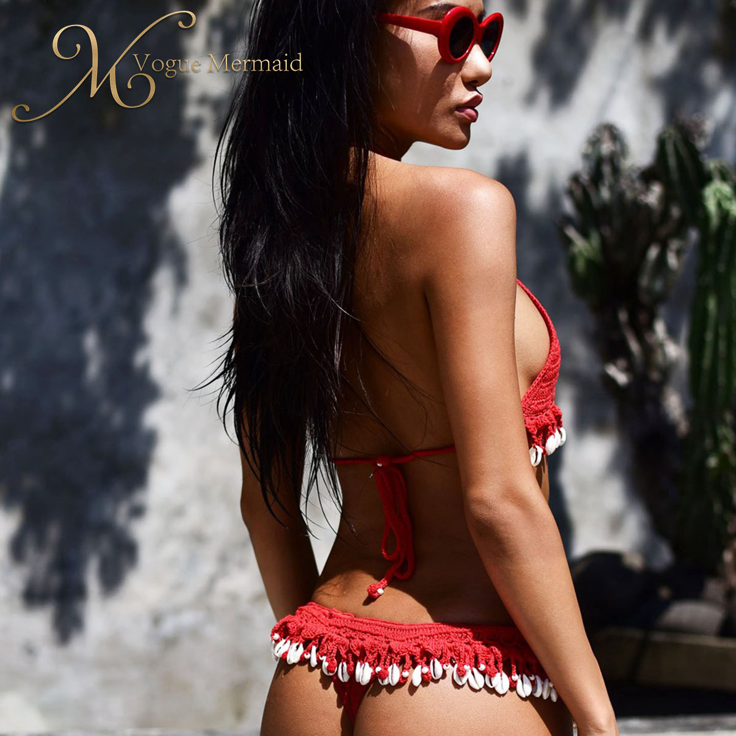 backless crochet bikini set