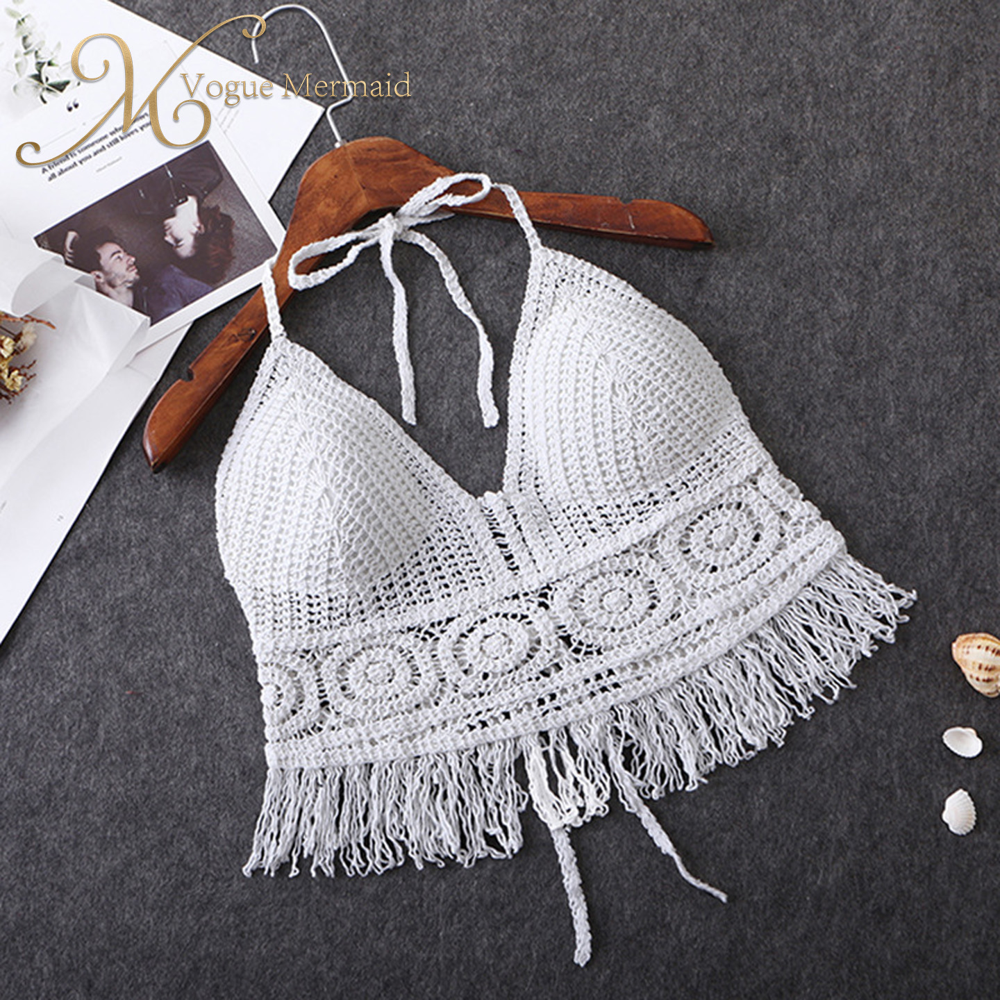 white crochet crop tops