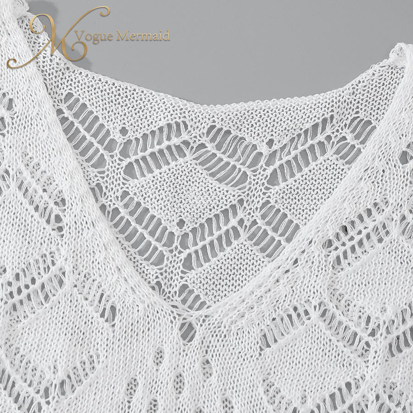 polyester mini crochet dress