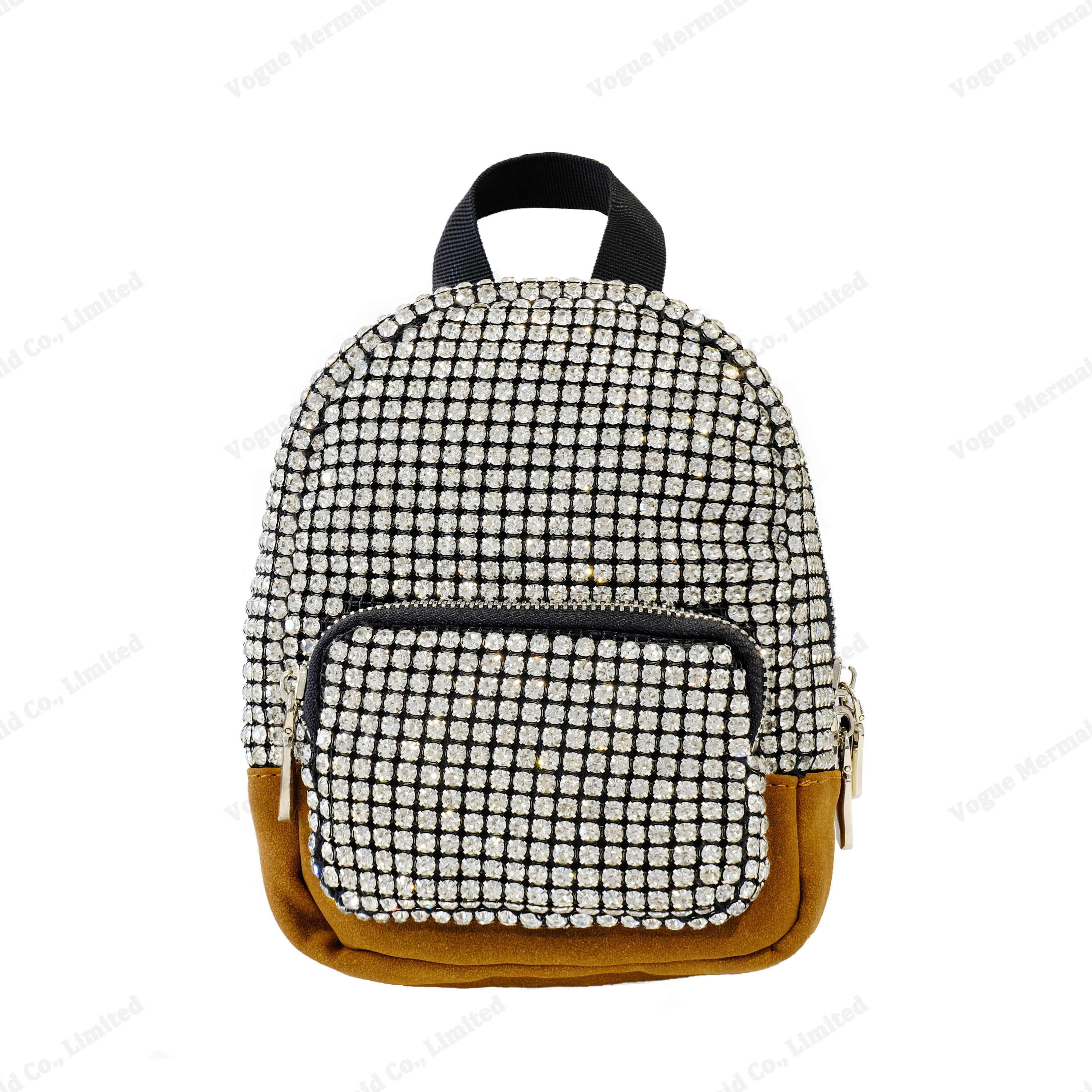 zipper rhinestone backpack