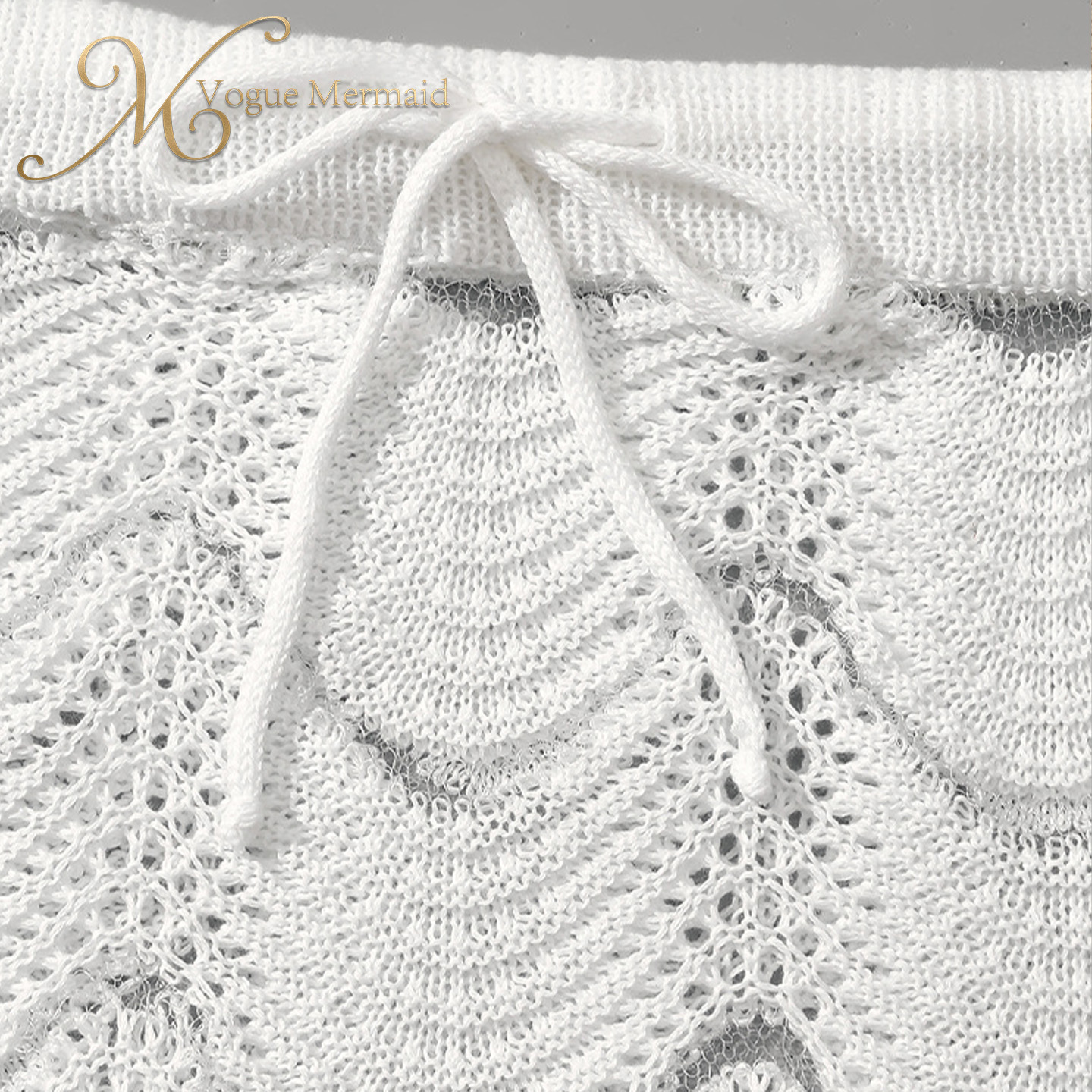 polyester crochet mini skirt
