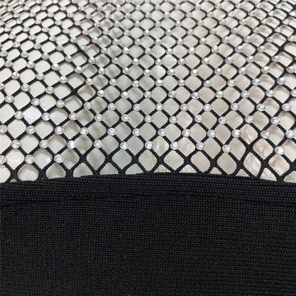 best black rhinestone dress