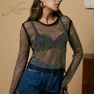 rhinestone long sleeve top